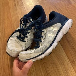 Under Armour White and Blue Athletic Shoes